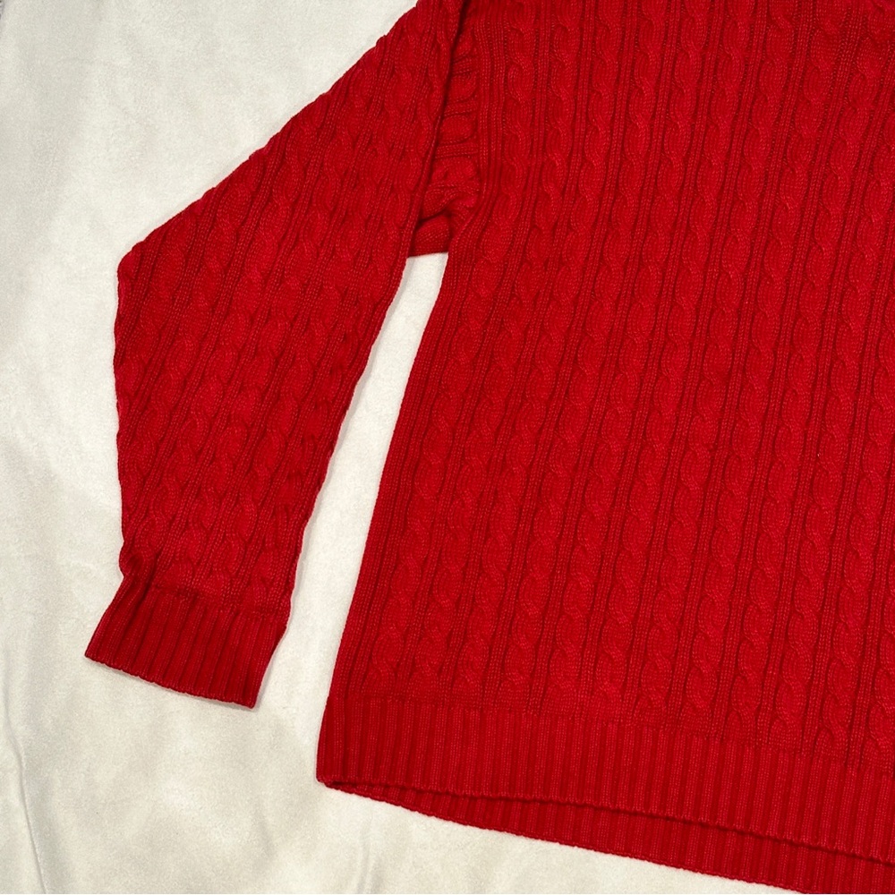 Chaps Ralph Lauren Red Hand Framed Sweater Large - Picture 3 of 8